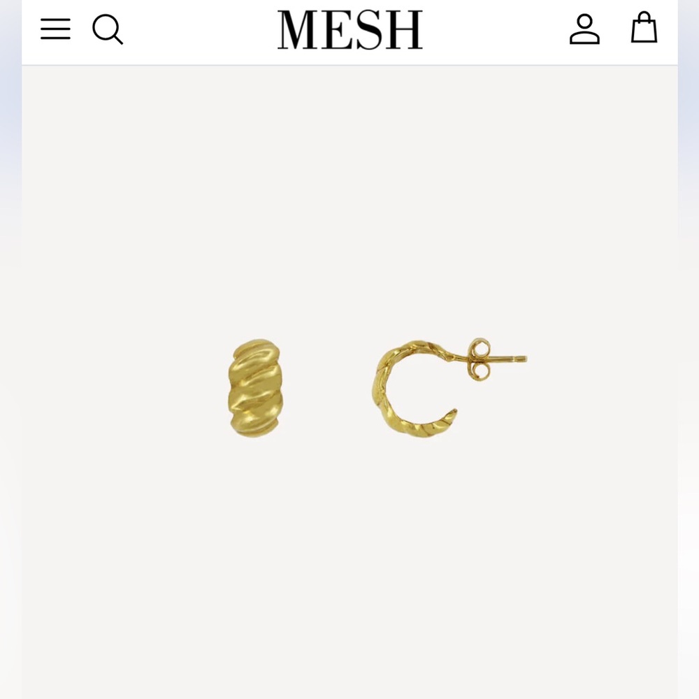 Mesh Label | Curl Hoop Earrings NWT